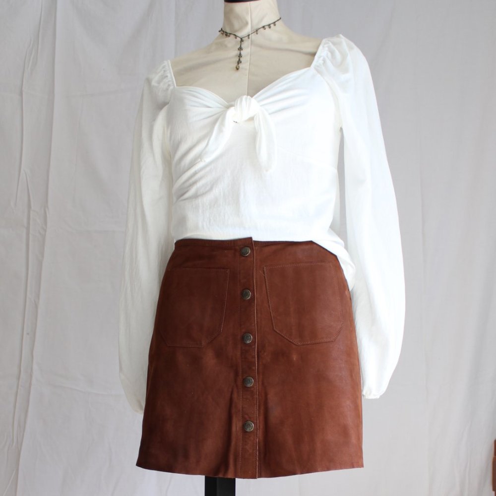 Vintage DKNY Suede Mini Skirt